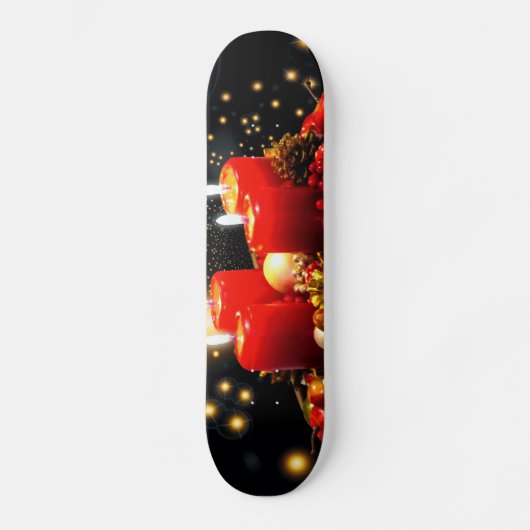 Weihnachtskerzendekor Skateboard (Vorderseite)