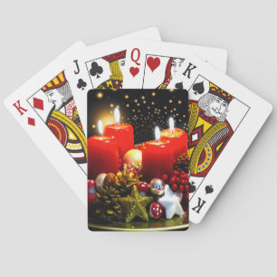 Weihnachtskerzendekor Spielkarten