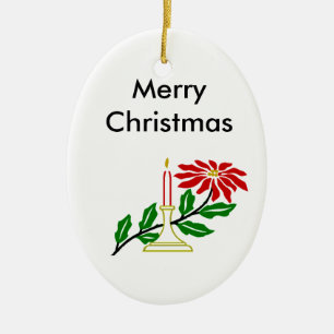 Weihnachtskerzendekoration Keramikornament
