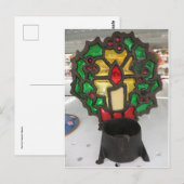Weihnachtskerzenhalter Postkarte (Vorne/Hinten)