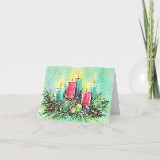 Weihnachtskerzenkarte Karte (Vorderseite)