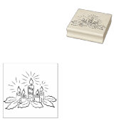 Weihnachtskerzenkunst Briefmarke Gummistempel (Stempel)