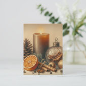 Weihnachtskerzenkunst Postkarte (Stehend Vorderseite)