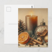Weihnachtskerzenkunst Postkarte (Vorne/Hinten)