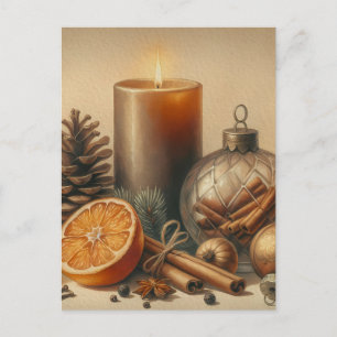 Weihnachtskerzenkunst Postkarte