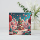 Weihnachtskerzenland A Feiertagskarte (Stehend Vorderseite)