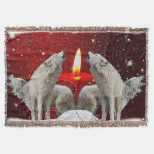 Weihnachtskerzenlicht-Sänger-Wurfs-Decke Decke