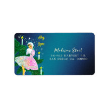 Weihnachtskerzenmädchen irisierender Glitzer