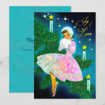 Weihnachtskerzenmädchen irisierender Glitzer