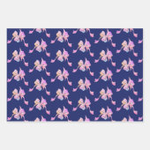 Weihnachtskerzenmädchen irisierender Glitzer Geschenkpapier Set (Vorderseite 2)