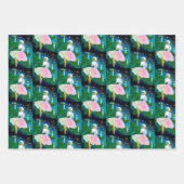 Weihnachtskerzenmädchen irisierender Glitzer Geschenkpapier Set (Vorderseite)