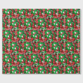 Weihnachtskerzenmais Geschenkpapier (Flach)