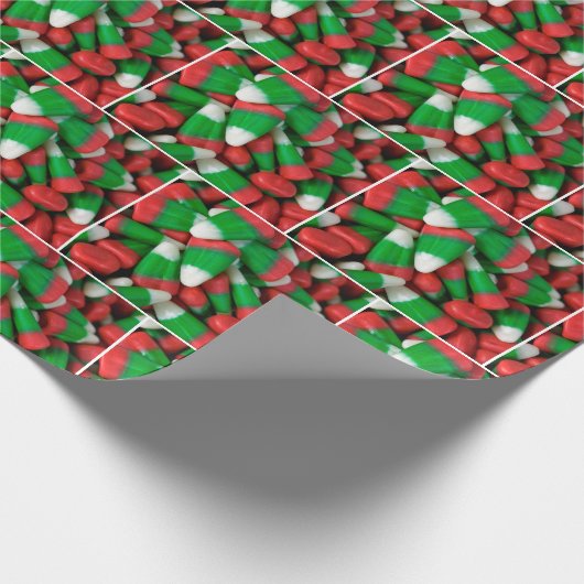 Weihnachtskerzenmais Geschenkpapier (Ecke)