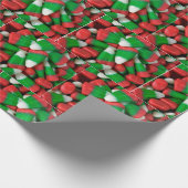 Weihnachtskerzenmais Geschenkpapier (Ecke)