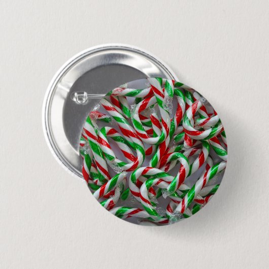 Weihnachtskerzenmuster Button (Vorne & Hinten)