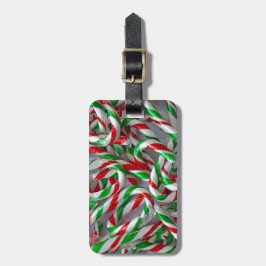 Weihnachtskerzenmuster Gepäckanhänger (Vorderseite vertikal)