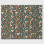 Weihnachtskerzenmuster Geschenkpapier (Flach)