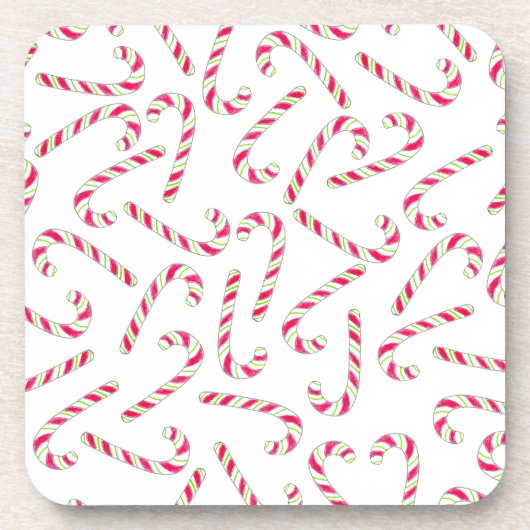 Weihnachtskerzenmuster Getränkeuntersetzer (Vorderseite)