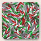 Weihnachtskerzenmuster Getränkeuntersetzer (Vorderseite)