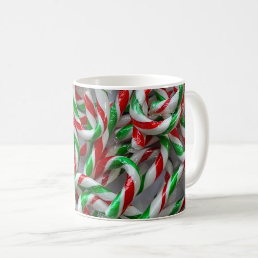 Weihnachtskerzenmuster Kaffeetasse (VorderseiteRechts)