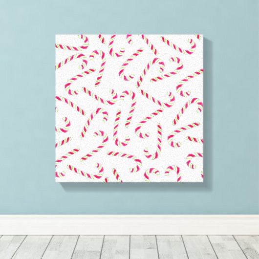 Weihnachtskerzenmuster Leinwanddruck (Insitu (Holzboden))