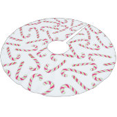 Weihnachtskerzenmuster Polyester Weihnachtsbaumdecke (Schrägansicht)