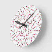 Weihnachtskerzenmuster Runde Wanduhr (Winkel)