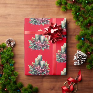 Weihnachtskerzenpapier Geschenkpapier