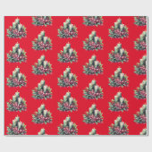 Weihnachtskerzenpapier Geschenkpapier (Flach)