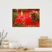 Weihnachtskerzenplakat Poster (Küche)