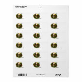 Weihnachtskerzenring-Geschenk-Tag Adressaufkleber (Vorne)