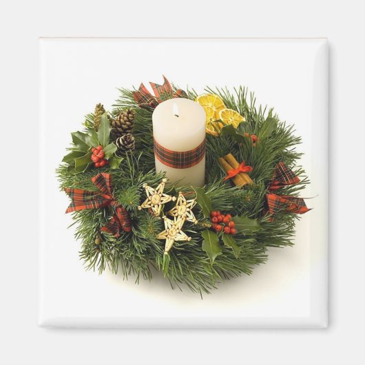Weihnachtskerzenringmagnet Magnet (Vorne)