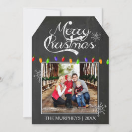 Weihnachtskhalkboard Foto Grußkarte Feiertagskarte