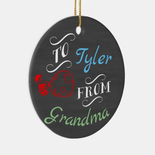 Weihnachtskhalkboard Name Ornament (Rechts)