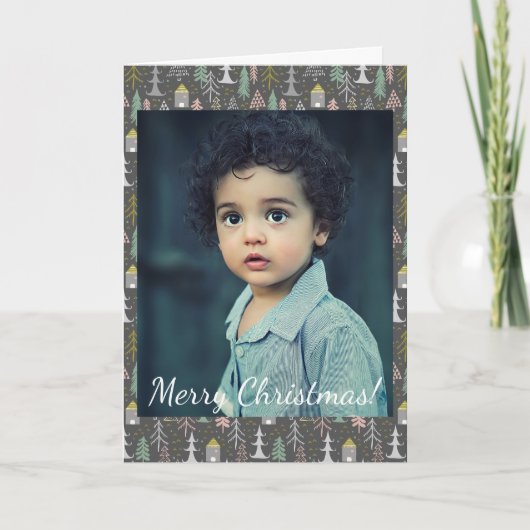Weihnachtskhalkboard Weihnachtsbaumen Foto (Vorderseite)