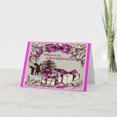 Weihnachtskids dekorieren Baum Feiertagskarte (Vorderseite)