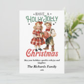 Weihnachtskids Feiertagskarte (Stehend Vorderseite)