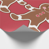 Weihnachtskids Gingerbrot Junge Niedliches Wrappin Geschenkpapier (Ecke)