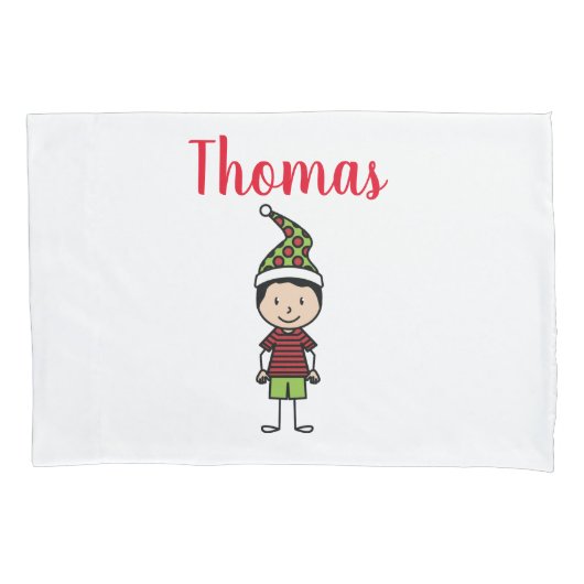 Weihnachtskids-Individuelle Name Kissenbezug (Vorderseite)