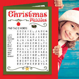 Weihnachtskids Puzzle Activity Card Karte