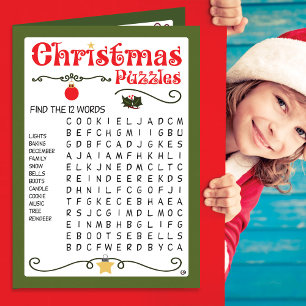 Weihnachtskids Puzzle Activity Card Karte