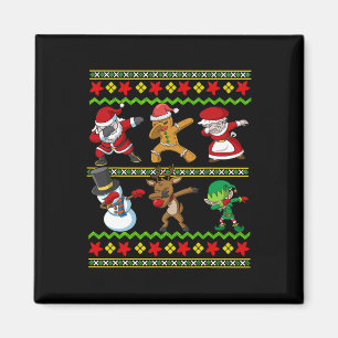 Weihnachtskids Weihnachtsmann Dabbing Squad Männer Magnet