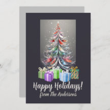 Weihnachtskiefer 14 Frohe Weihnachten, Grußkarte