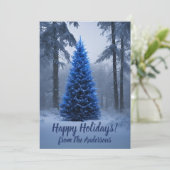 Weihnachtskiefer 54 Happy Holidays, Grußkarte Einladung (Stehend Vorderseite)