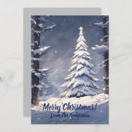 Weihnachtskiefer 7, Happy Holidays, Grußkarte Einladung