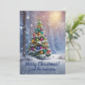 Weihnachtskiefer 80, Frohe Weihnachten, Grußkarte Einladung (Stehend Vorderseite)