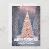Weihnachtskiefer 81, Happy Holidays, Grußkarte Einladung (Vorderseite)