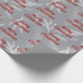 Weihnachtskiefer auf Grau Geschenkpapier (Ecke)
