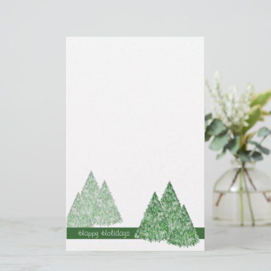 WeihnachtsKiefer-Briefpapier - TBA Briefpapier (Stehend Vorderseite)