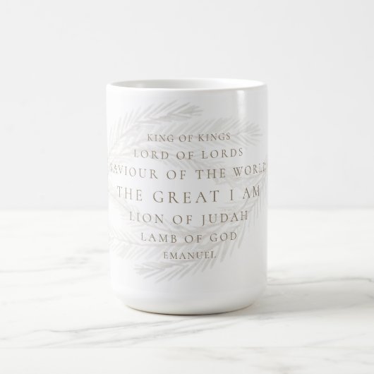 Weihnachtskiefer Die Namen Gottes Christlich Kaffeetasse (Mittel)